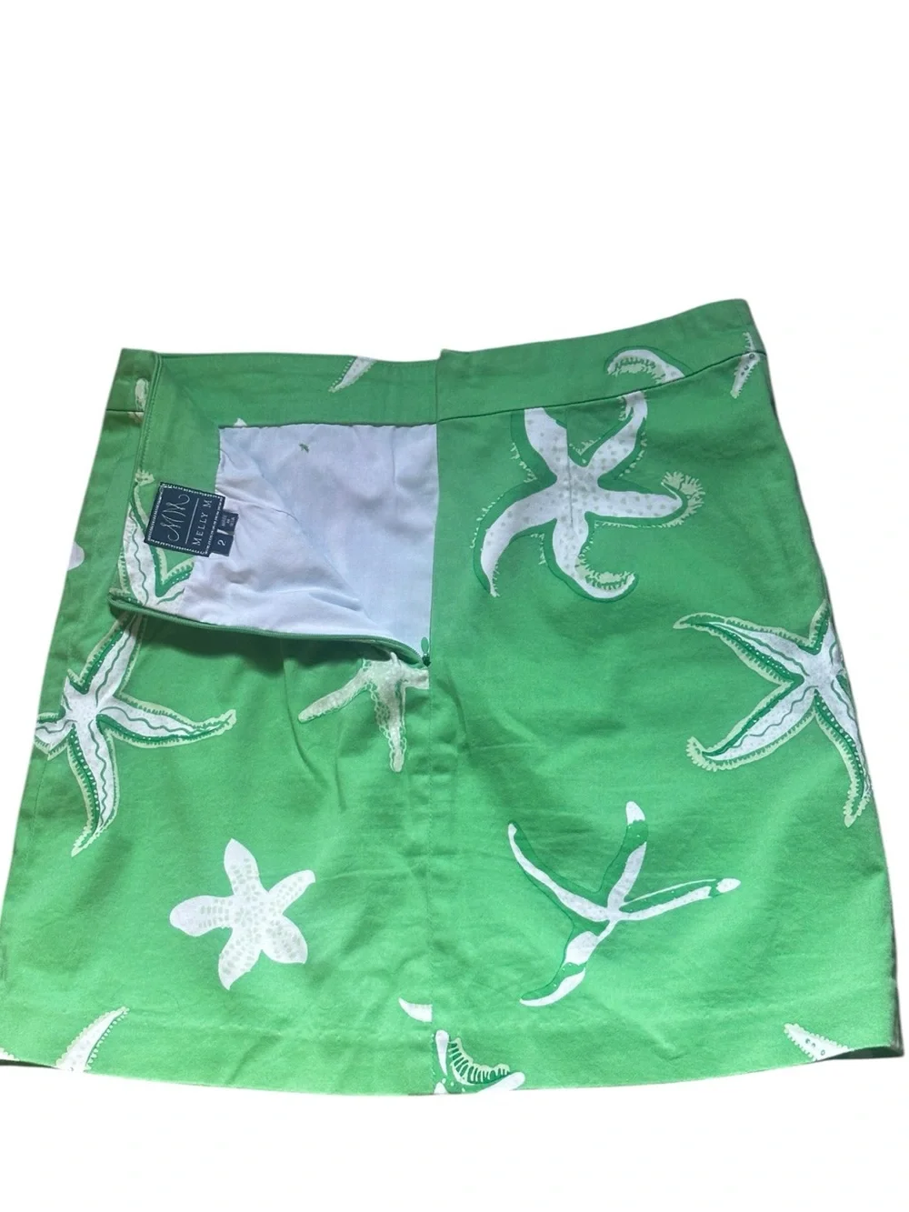 Melly M Green Starfish Print Mini Skirt Size 2‎ 📦